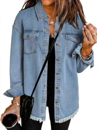 Klassische Damen Jeansjacke für jeden Tag – Hellblau