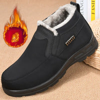 Herren Orthopädische Winter Lederstiefel mit Warmfutter – Schwarz
