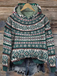Damen Norweger-Pullover - Warm und Traditionell – Grün