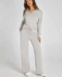 Madeleine | Elegante Zweiteilige Set – Grau