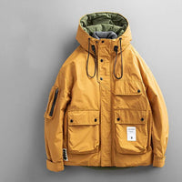 DIRK - WASSERDICHTE JACKE MIT VERSTELLBARER KAPUZE – Orange