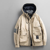 DIRK - WASSERDICHTE JACKE MIT VERSTELLBARER KAPUZE – Khaki