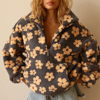Vellina™ - Blommig Warmer Fleece-Pullover – Gelb