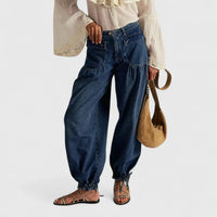 Isabella | Chic geschnittene Pants Damen modern – Dunkelblau