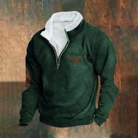 Aldo – Langarm Pullover Mit Reißverschluss – Grün