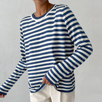 Lola | Gestreiftes Langarmshirt – Blau