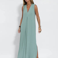 Chloe | Schlankes Kleid mit Weste – Grün