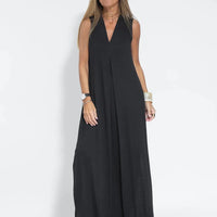 Chloe | Schlankes Kleid mit Weste – Schwarz