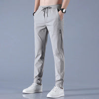 Alex Stretchhose | Atmungsaktive Sommer-Laufhose mit Taschen – Grau