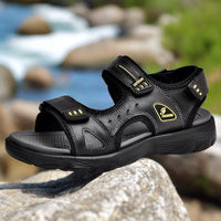 Sandalen für Herren - Bequeme Outdoor Trekkingsandalen für den Sommer – Schwarz