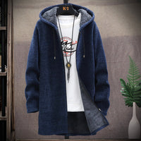 Koras | Warmer Kapuzenpullover mit Reißverschluss – Blau