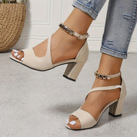 Marella™ – Orthopädische Sandalen mit Absatz für Komfort – Beige