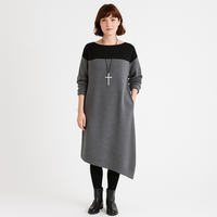 Maren | Zeitgenössisches Blockkleid – Grau