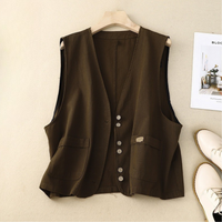 Stefanie | Leichte Utility Weste – Braun