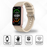 Medizinische Smartwatch Mit Mehrdimensionaler Gesundheitsüberwachung – Beige