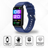Medizinische Smartwatch Mit Mehrdimensionaler Gesundheitsüberwachung – Blau