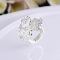 Klassische Kreis Emaille Ring – Weiß