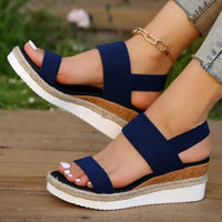 Melyora | Orthopädische Plateau-Sandalen – Blau