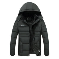 Amadeo | Herrenmantel mit Kapuze und Fleece-Innenfutter für den Winter – Vert