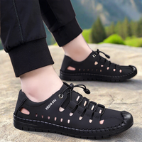 Barfußschuhe für Herren - Leichte Sommertrekkingschuhe – Schwarz