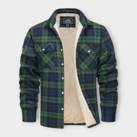 Klaus - Gefütterte Karo-Hemdjacke – Grün