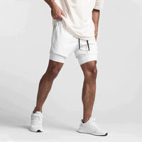 Tyler - Bequeme Fitness Shorts – Weiß
