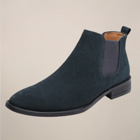 Samuel | Schlupf Knöchelhoher Schaft Chelsea-Stiefel – Teal Blau
