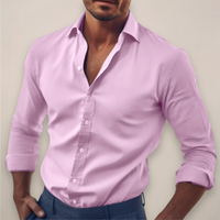 Elio | Herren Hemd mit langen Ärmeln – Rosa
