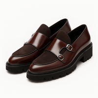 Patrick | Doppelschnalle Mönchsgurt Schnallenschuhe – Kaffeebraun