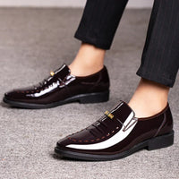 Leonard | Schlupf Hochglanz Loafer – Schwarz