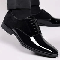 Frederick | Schnürung Hochglanz Schnürschuhe – Schwarz