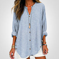 Heidi-Mode | Relaxed Fit Leichte Bluse für Damen – Blau