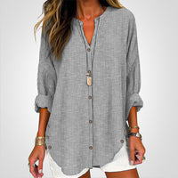 Angelique - Summer Breeze Leinenbluse – Grau