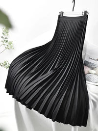 Foster | Eleganter Faltenrock für Damen – Schwarz