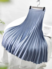 Foster | Eleganter Faltenrock für Damen – Blau