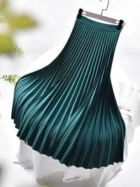 Foster | Eleganter Faltenrock für Damen – Grün