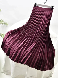 Foster | Eleganter Faltenrock für Damen – Rot