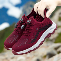 Riecker Sommer-Sneaker | leichte Wanderschuhe Damen mit dämpfendem Fußbett – Rot