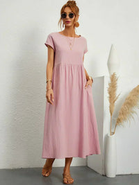 Leichte Baumwollrobe mit Taschen Sarina™ – Rosa