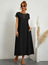 Darcy | Bauchbedeckendes Komfortkleid – Schwarz