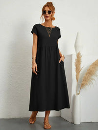 Keiraen - Elegantes Soft-Touch-Kleid – Schwarz