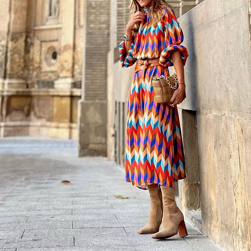 Lehmann Modehaus | Formelles Midi-Kleid mit Print
