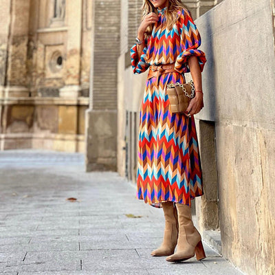 Lehmann Modehaus | Formelles Midi-Kleid mit Print