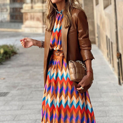 Lehmann Modehaus | Formelles Midi-Kleid mit Print