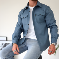 Dave | Stilvolles Overshirt für Herren – Blau