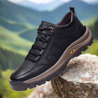Wanderschuhe für Herren - Leichte Sommertrekkingschuhe für breite Füße – Schwarz