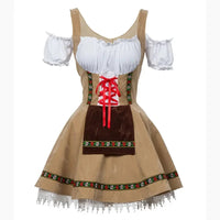 Maria | Festliches Mini Kleid für Oktoberfest – Khaki