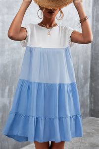 Ivy | Sommerliches buntes Kleid für Damen – Blau