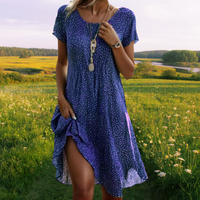 Sophia - Elegantes Bauchabdeckendes Kleid – Blau