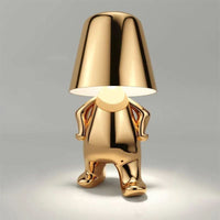 Misterlamp Moderne wiederaufladbare LED-Tischleuchte – Gehendes Gold